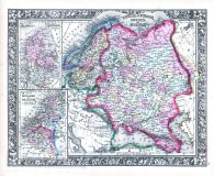 Russia in Europe, Sweden and Norway, World Atlas 1864 Mitchells New General Atlas